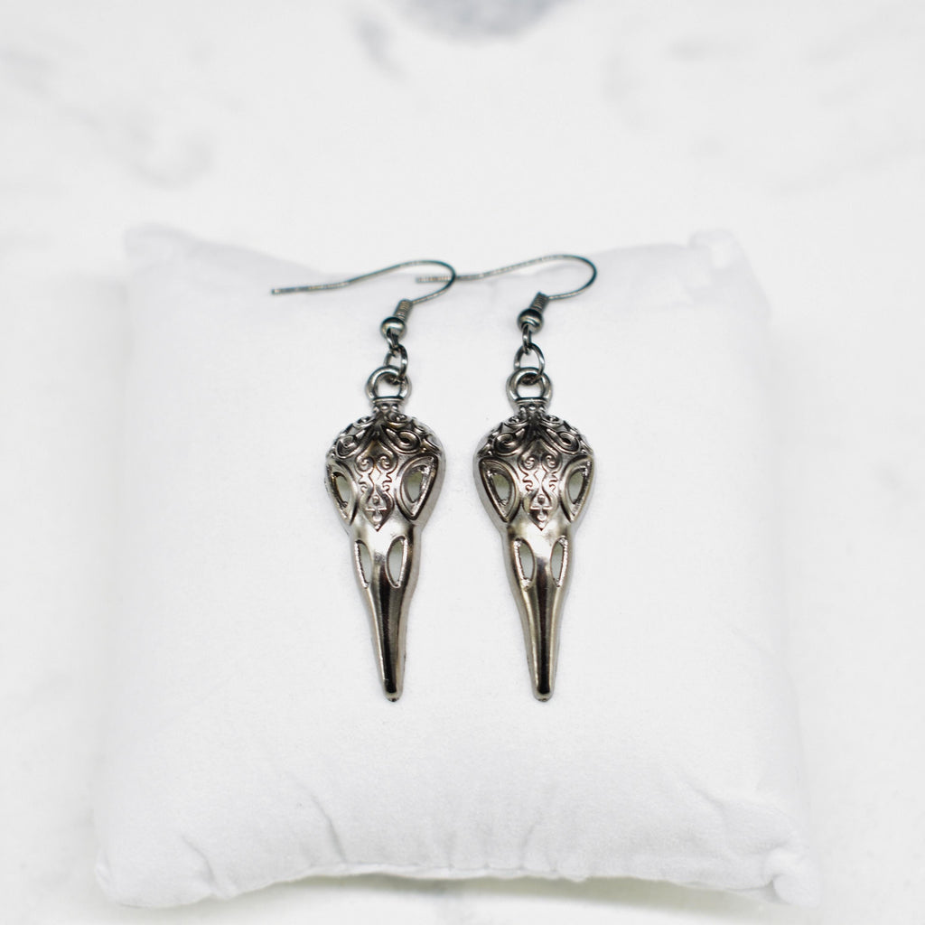 Raven Gun Black Hook Earring Set
