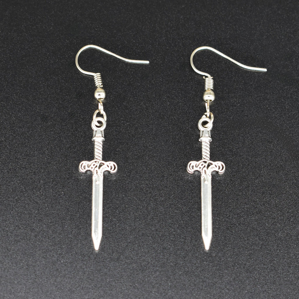 Elven Mystic Dagger Hook Earrings