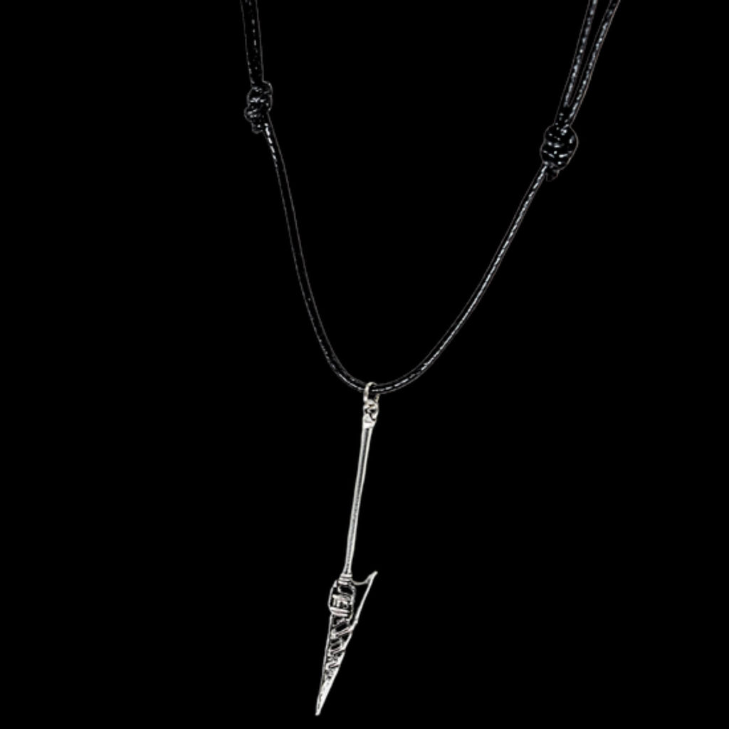 Polearm Black Cord Fantasy Necklace