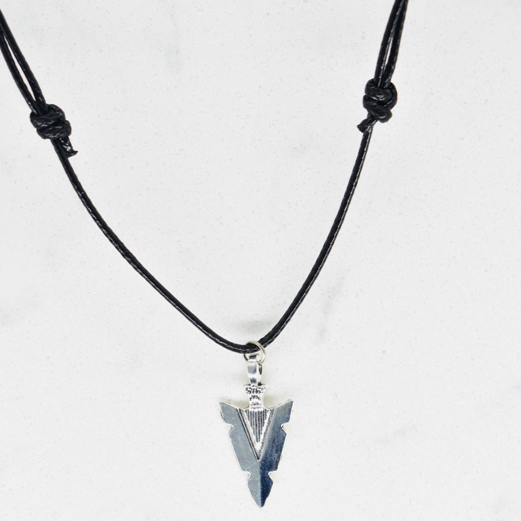 Arrow Head Black Cord Necklace