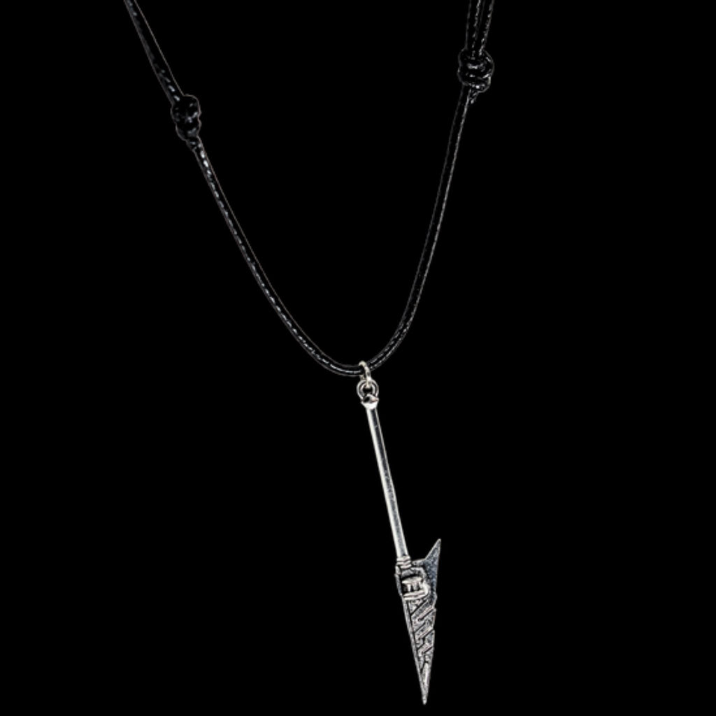 Polearm Black Cord Fantasy Necklace