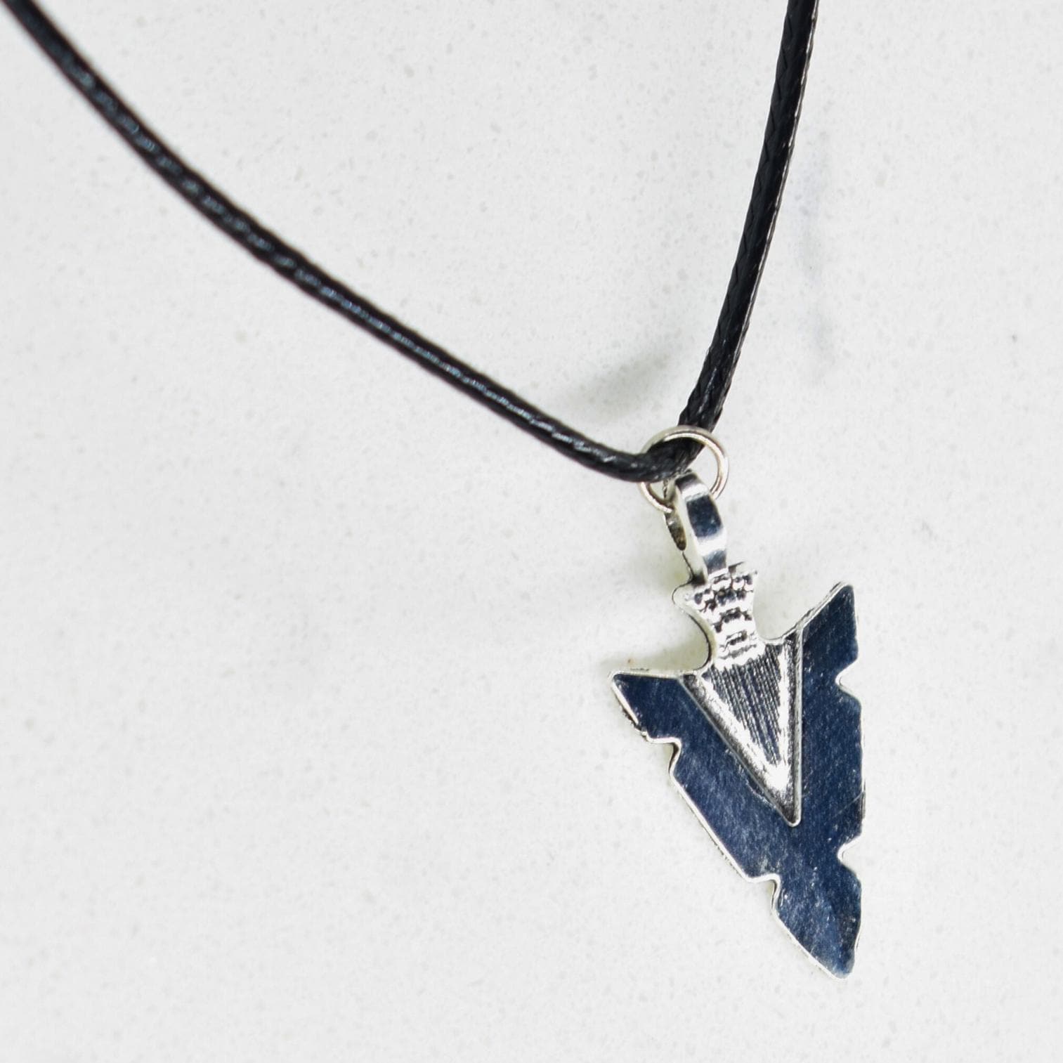 Arrow Head Black Cord Necklace