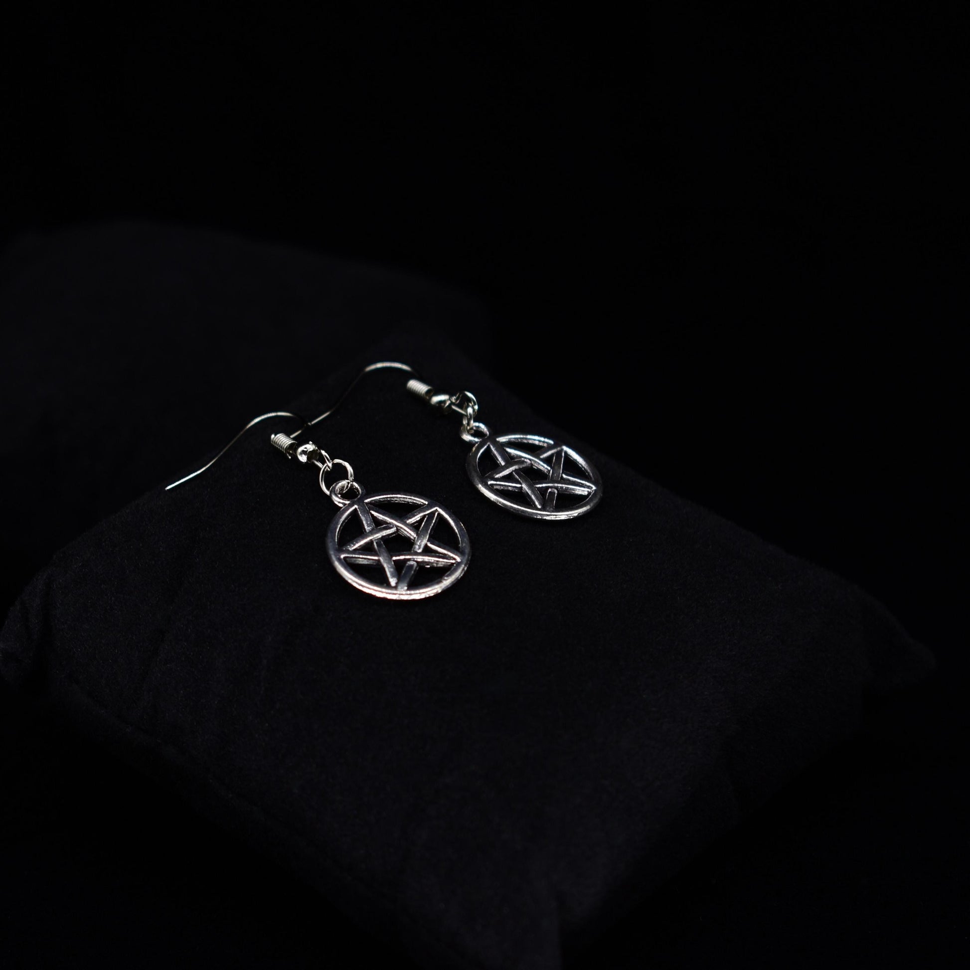 Pentagram Hook Earrings