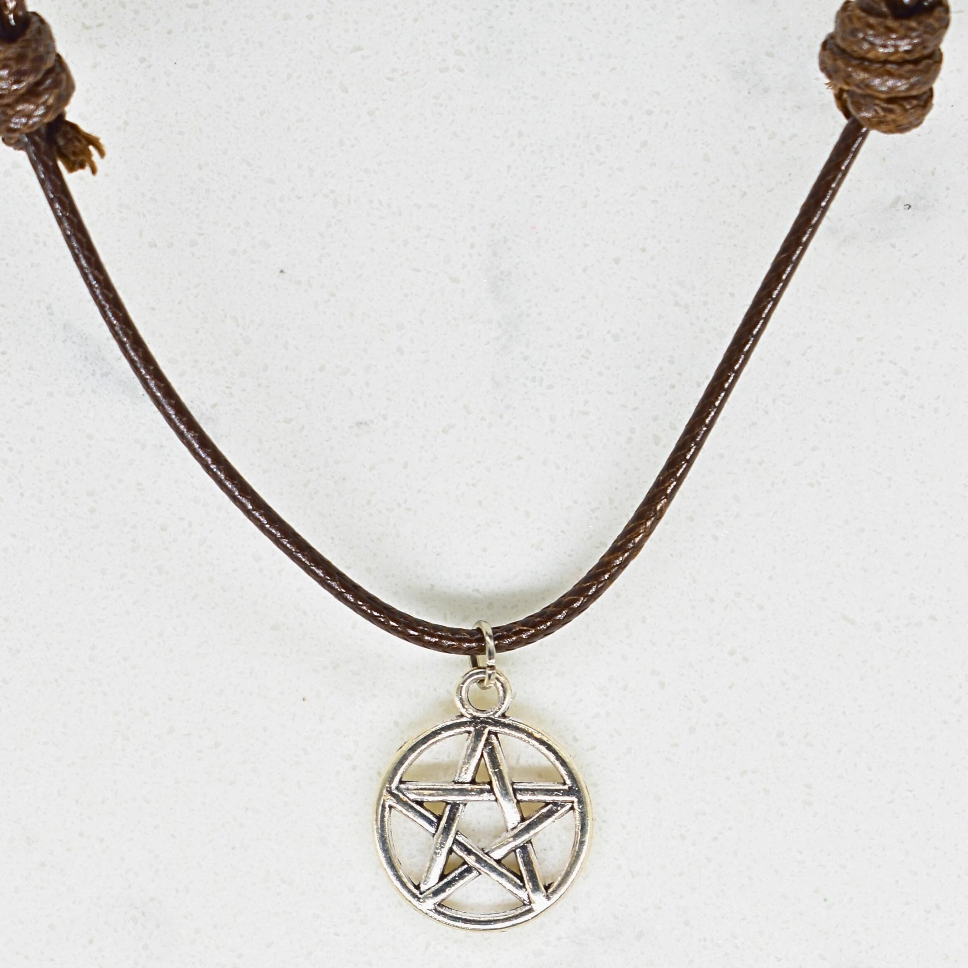 Pentagram Brown Cord Bracelet