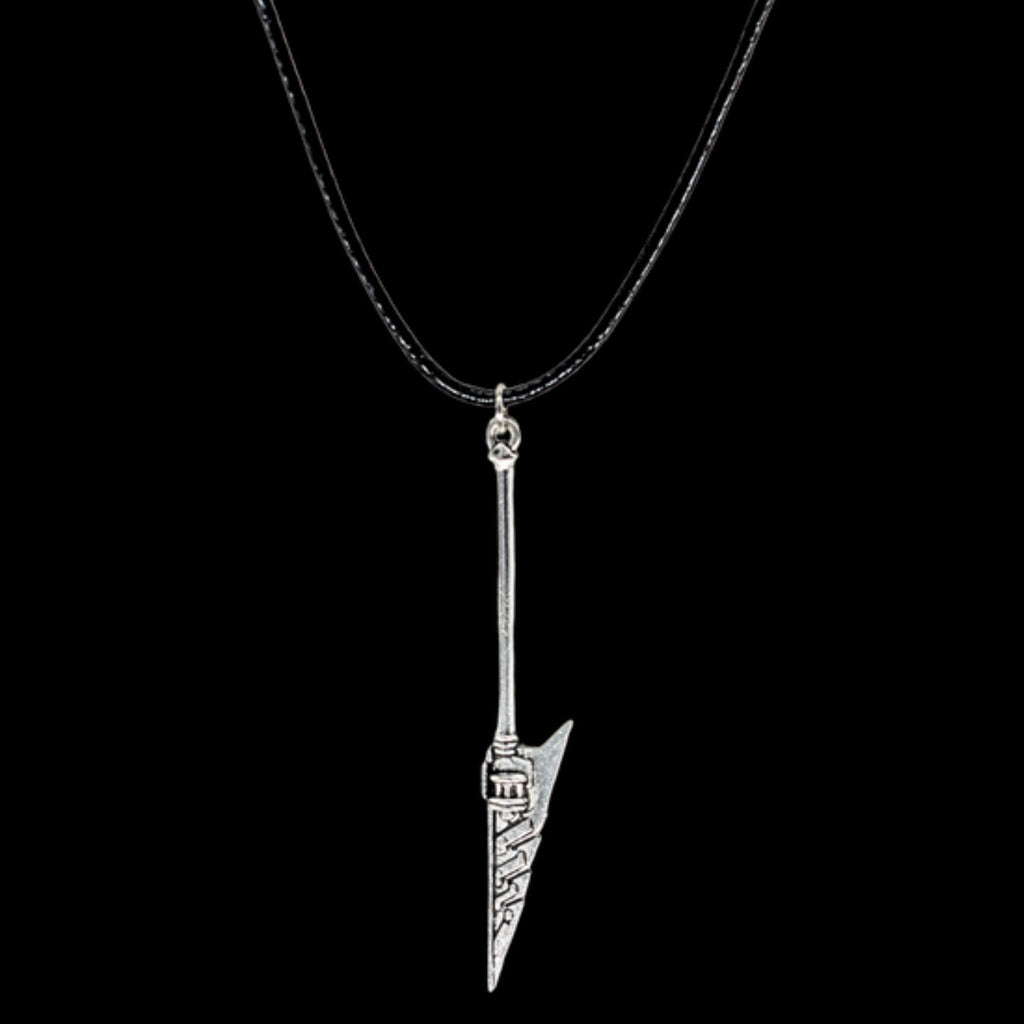 Polearm Black Cord Fantasy Necklace