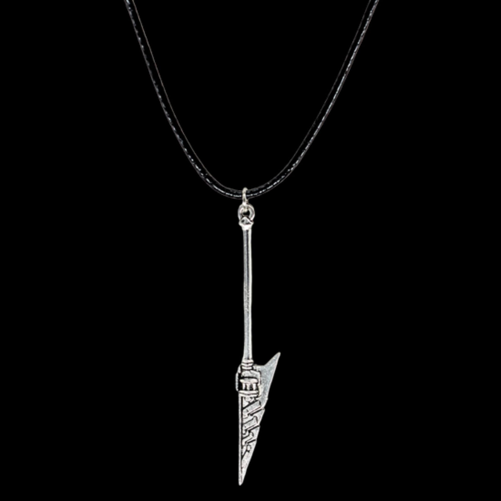 Polearm Black Cord Fantasy Necklace