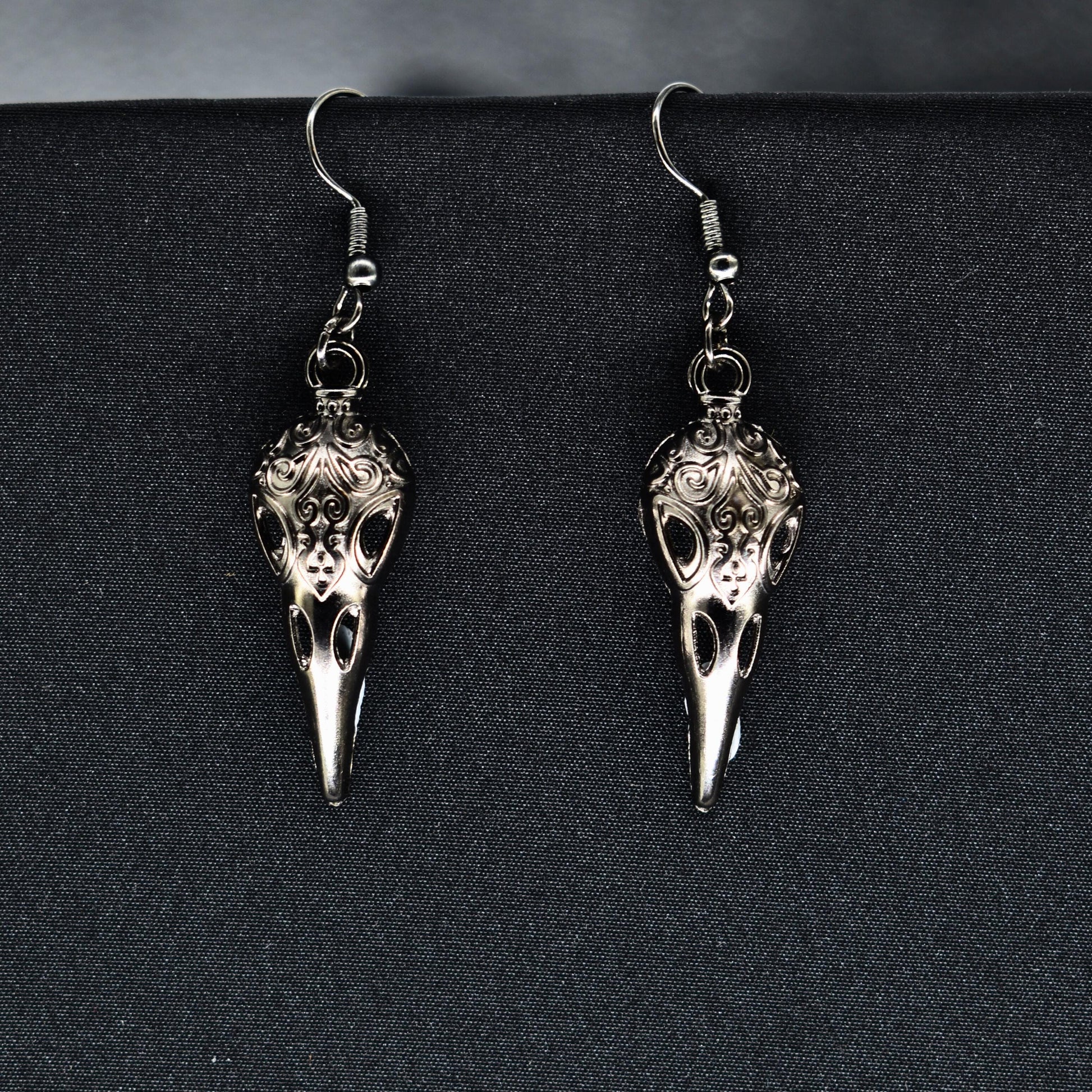 Raven Gun Black Hook Earring Set
