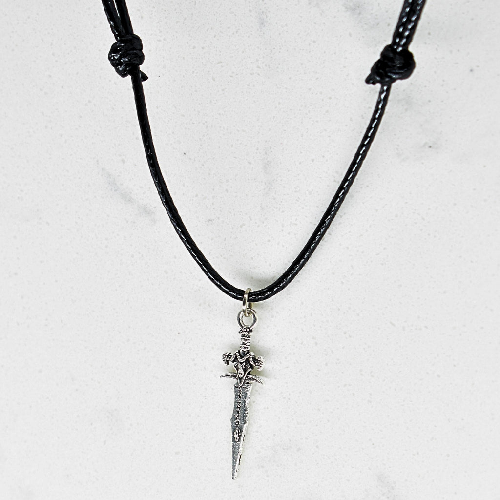 Frostmourne Fantasy Sword Black Cord Necklace