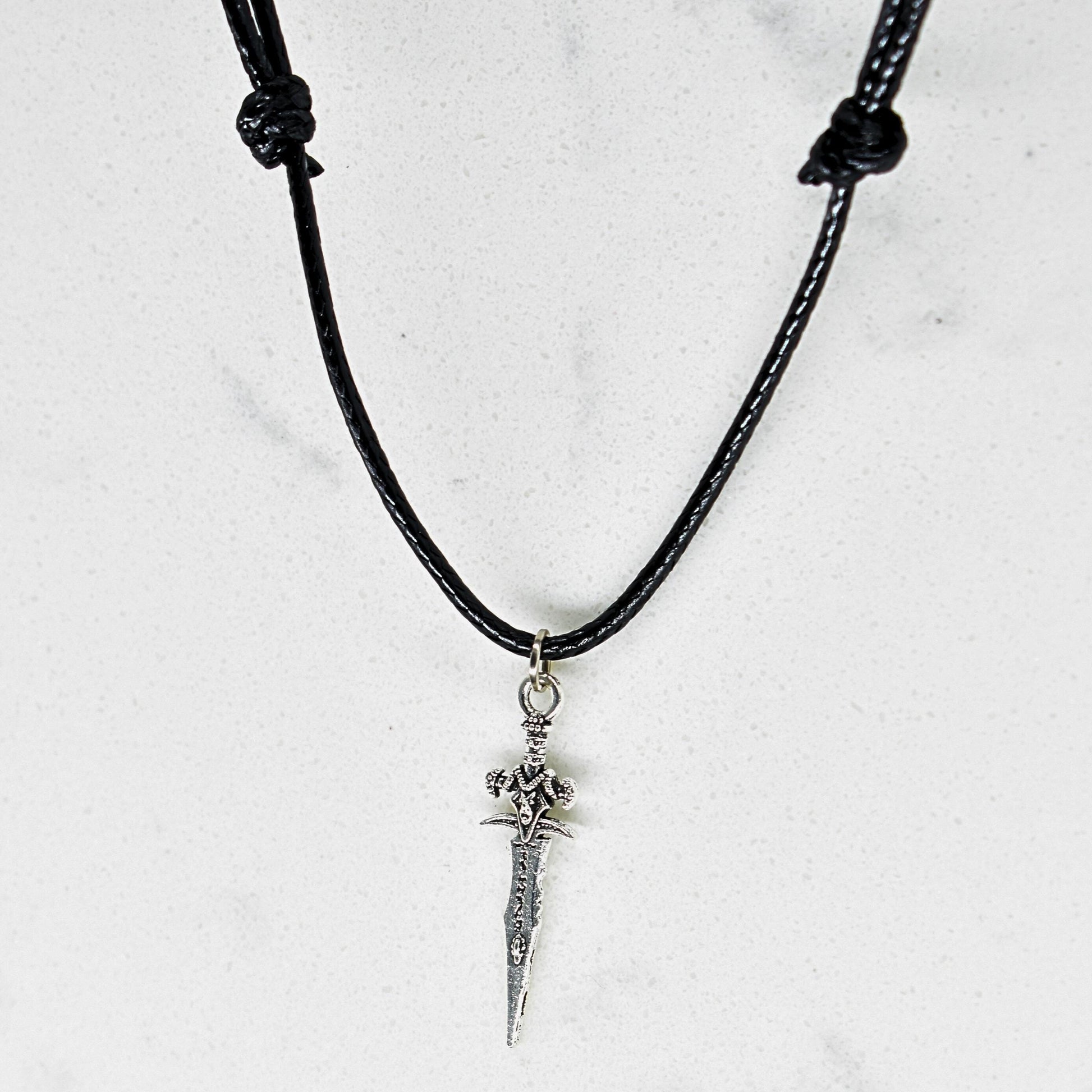 Frostmourne Fantasy Sword Black Cord Necklace