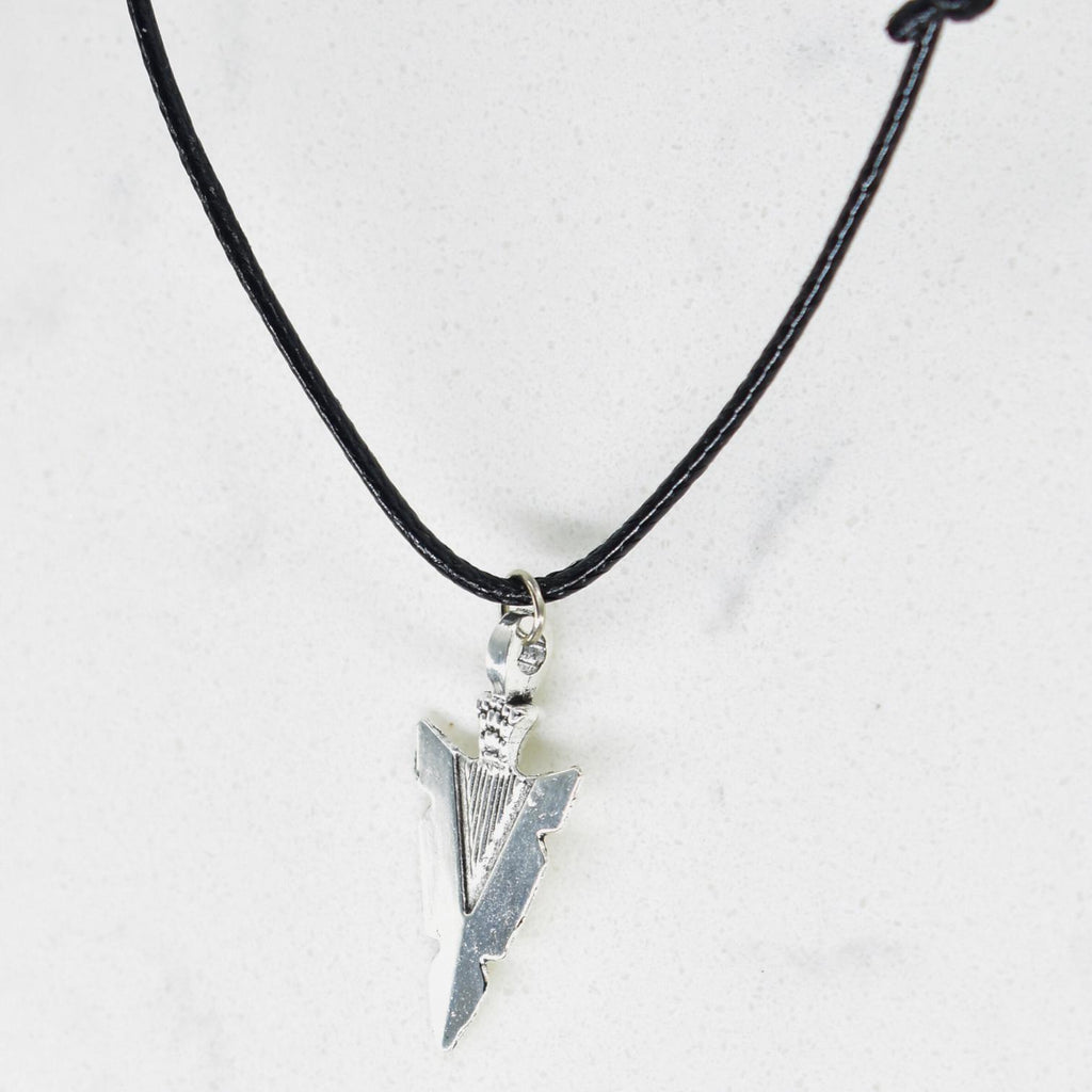 Arrow Head Black Cord Necklace
