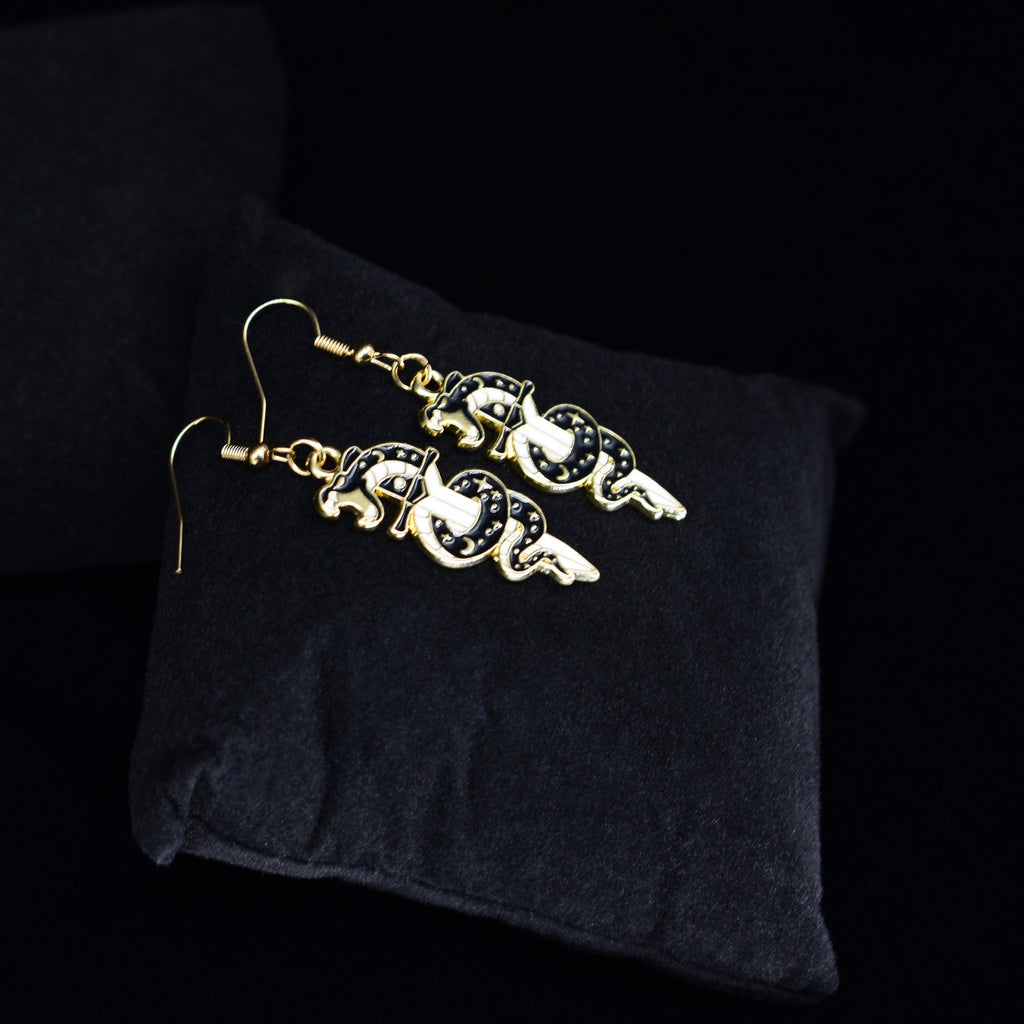 Bohemian Snake Sword Dagger Boho Hook Earring Set