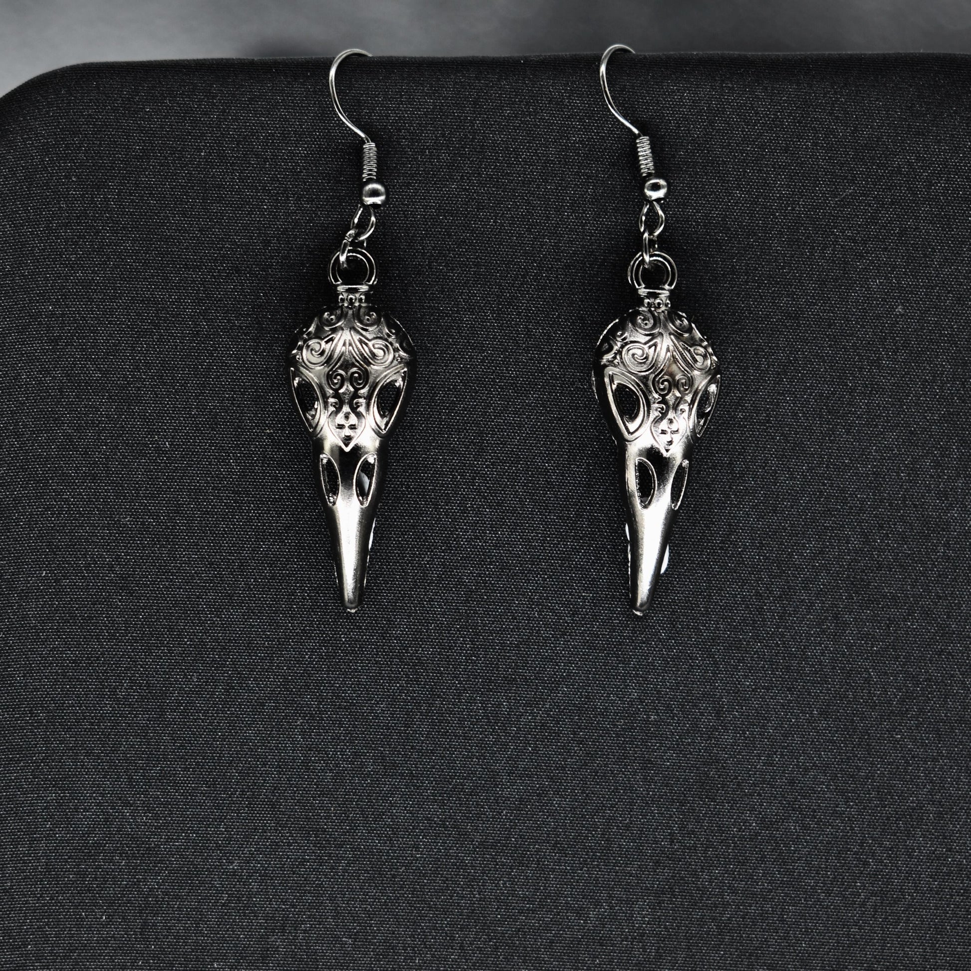 Raven Gun Black Hook Earring Set