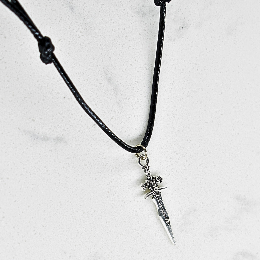 Frostmourne Fantasy Sword Black Cord Necklace