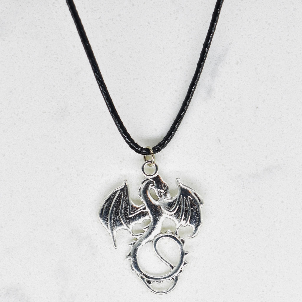 Dragon Fantasy Black Cord Necklace