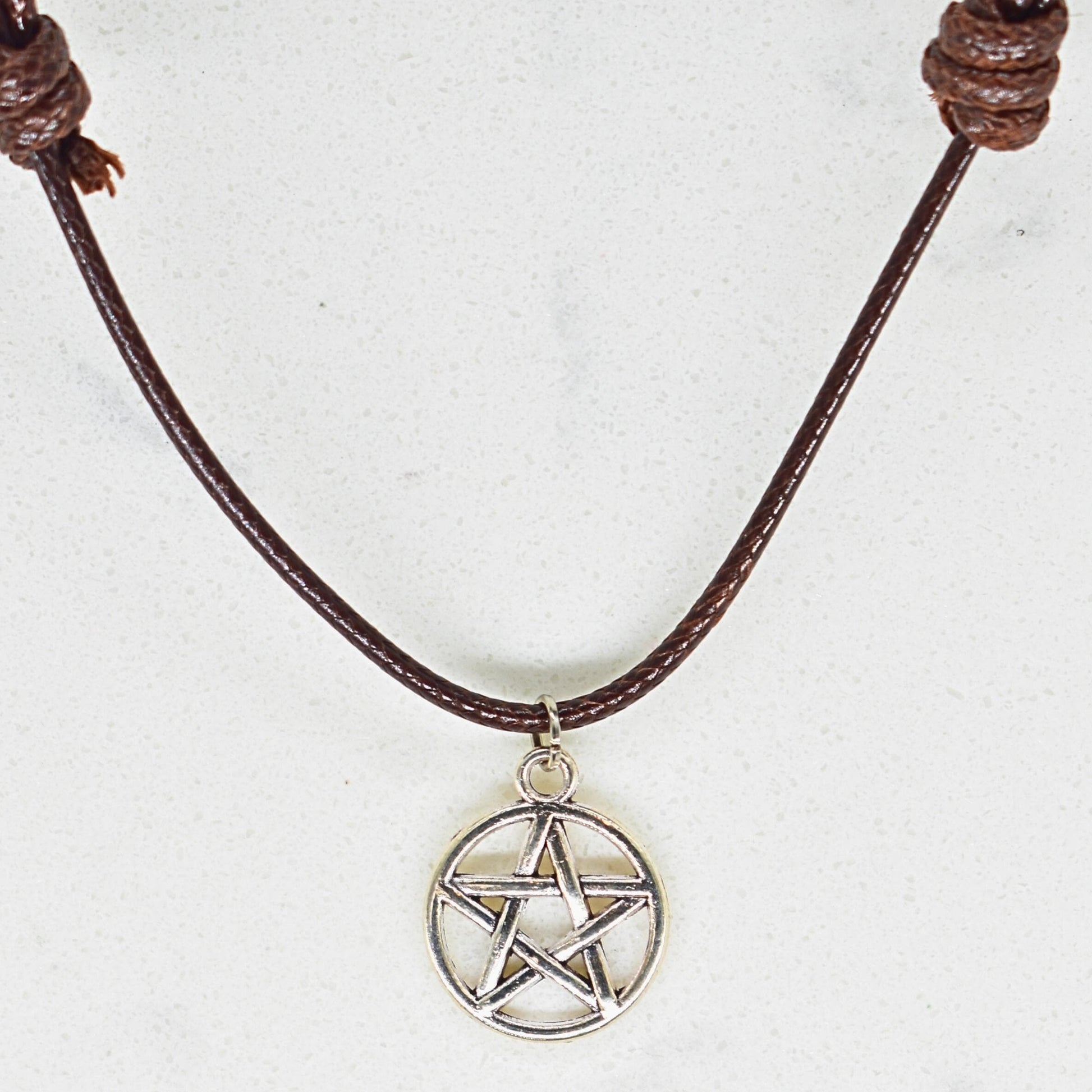Pentagram Brown Cord Bracelet