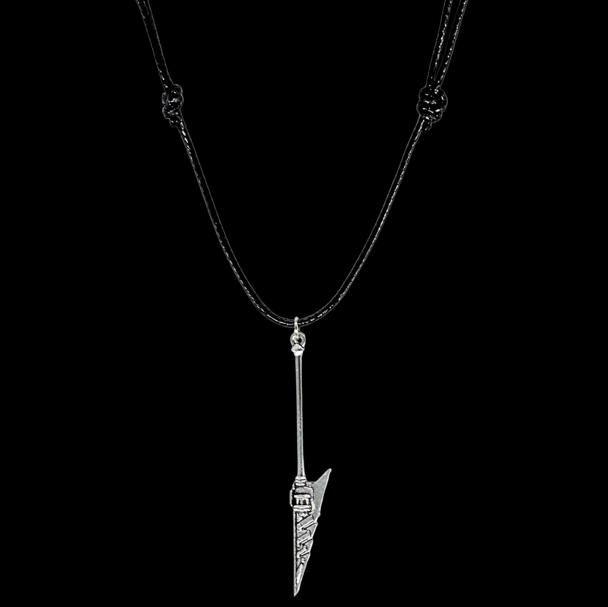 Polearm Black Cord Fantasy Necklace