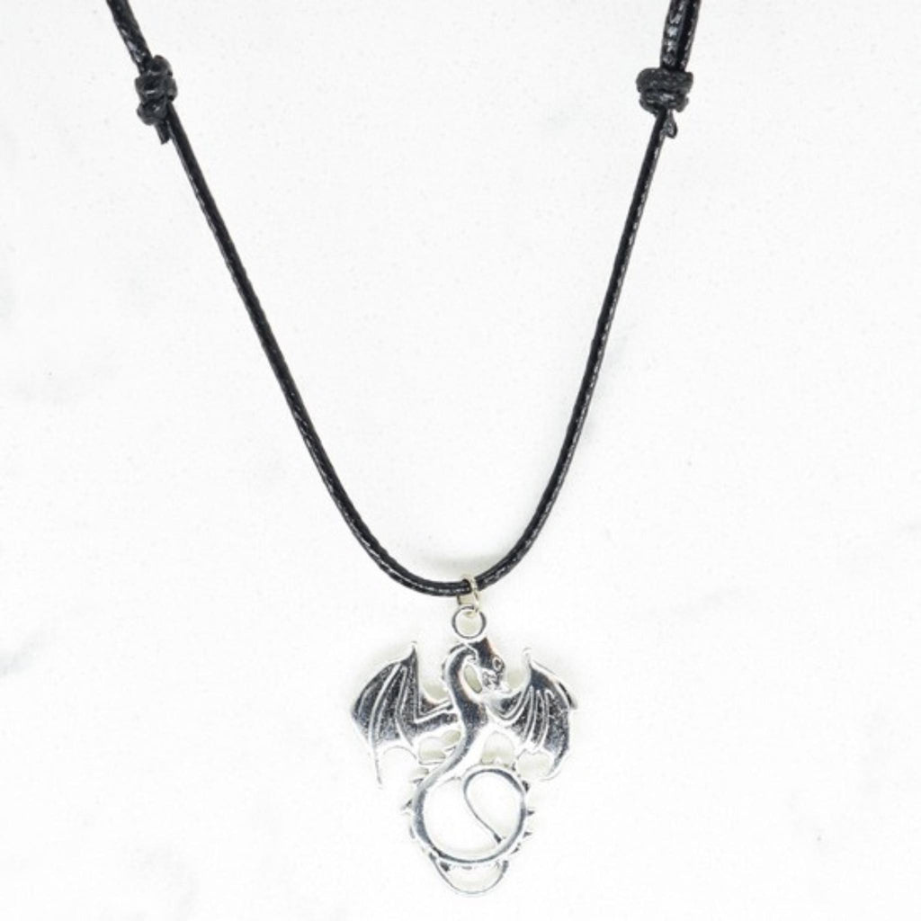 Dragon Fantasy Black Cord Necklace