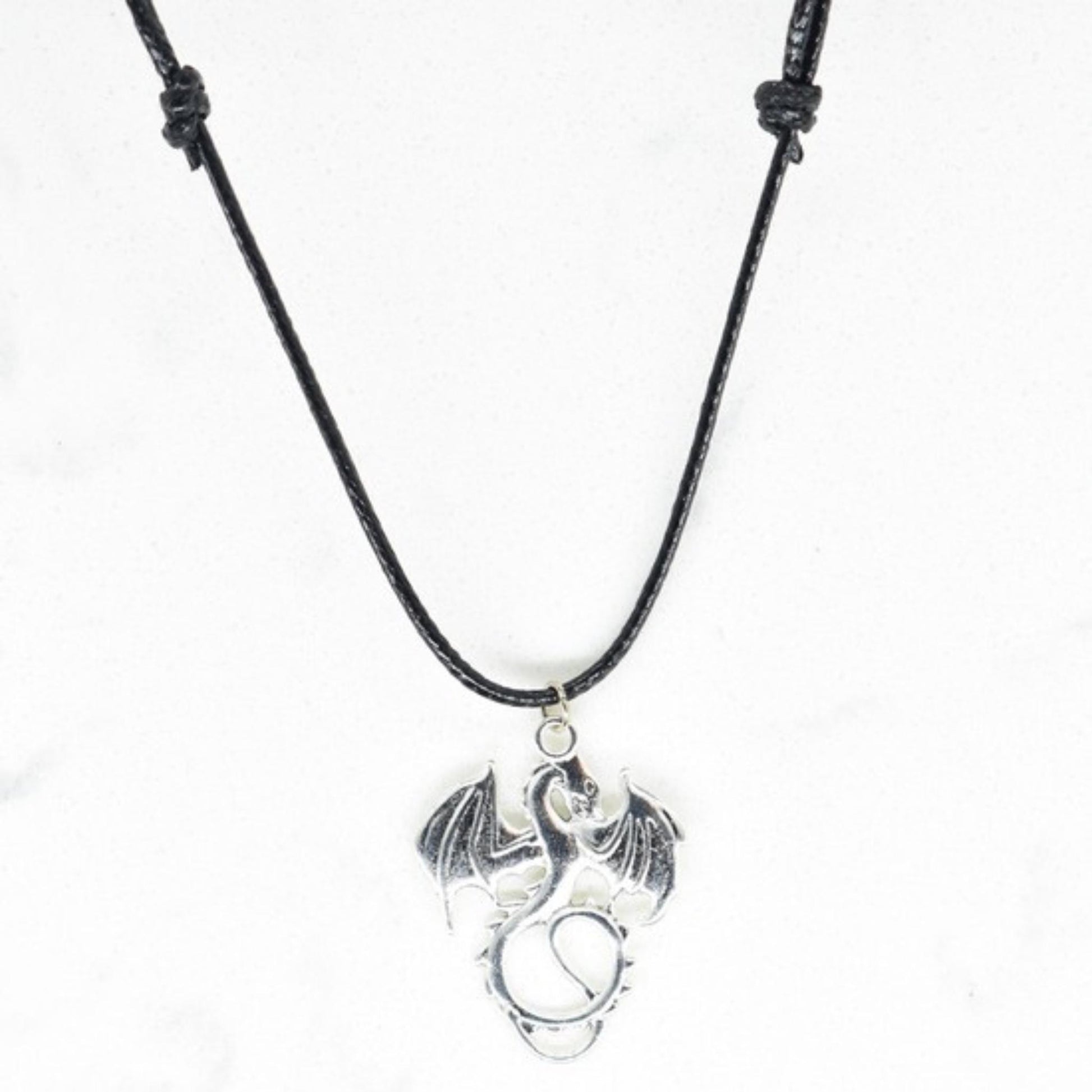 Dragon Fantasy Black Cord Necklace